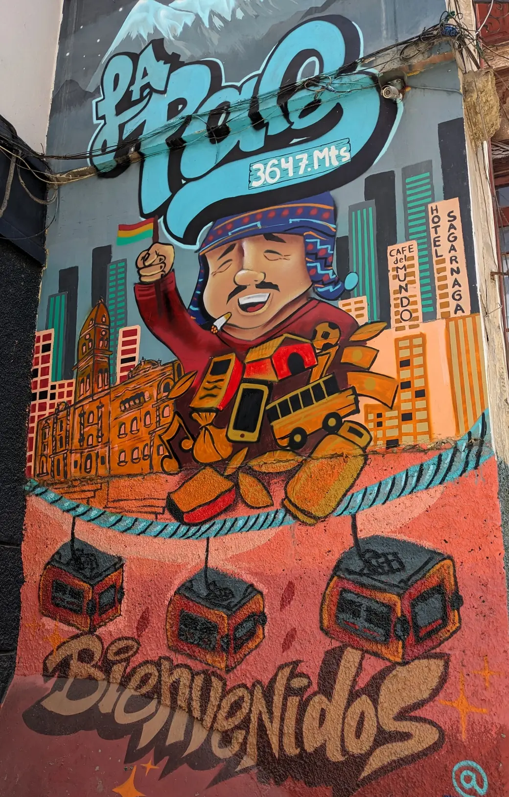 Граффити в Ла-Пасе. Боливия. Октябрь, 2023 г.