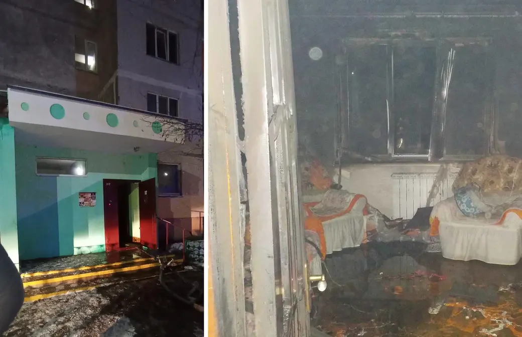 29 ноября 2023 года. Пожар в квартире по проспекту Строителей в Бобруйске. Фото: МЧС.