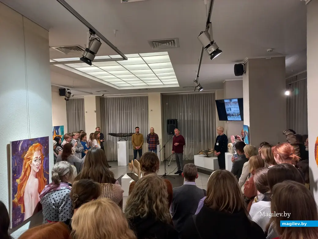 Открытие выставки Антона Тихоновца и Евгена Зайцева. Могилев, выставочный зал музея истории Могилева. Могилев, 29.11.23 г.