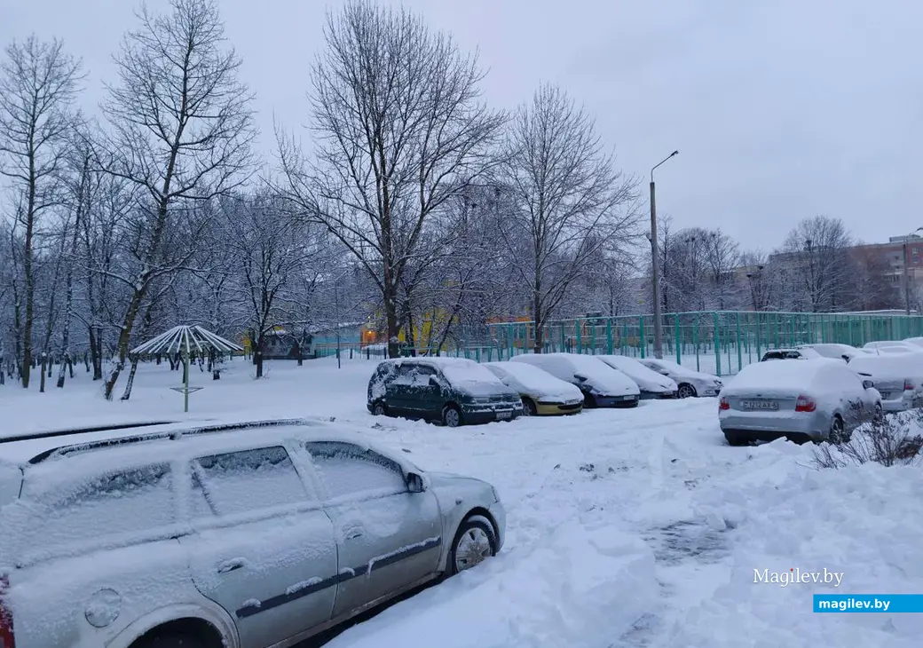 Могилев после вьюги. 30 ноября 2023 года.