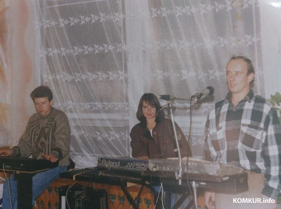 Александр Петруша, Инна Петраш и Сергей Акушевич. 1993 г.
