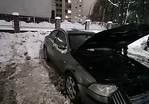 5 декабря вечером в Могилеве горел припаркованный автомобиль