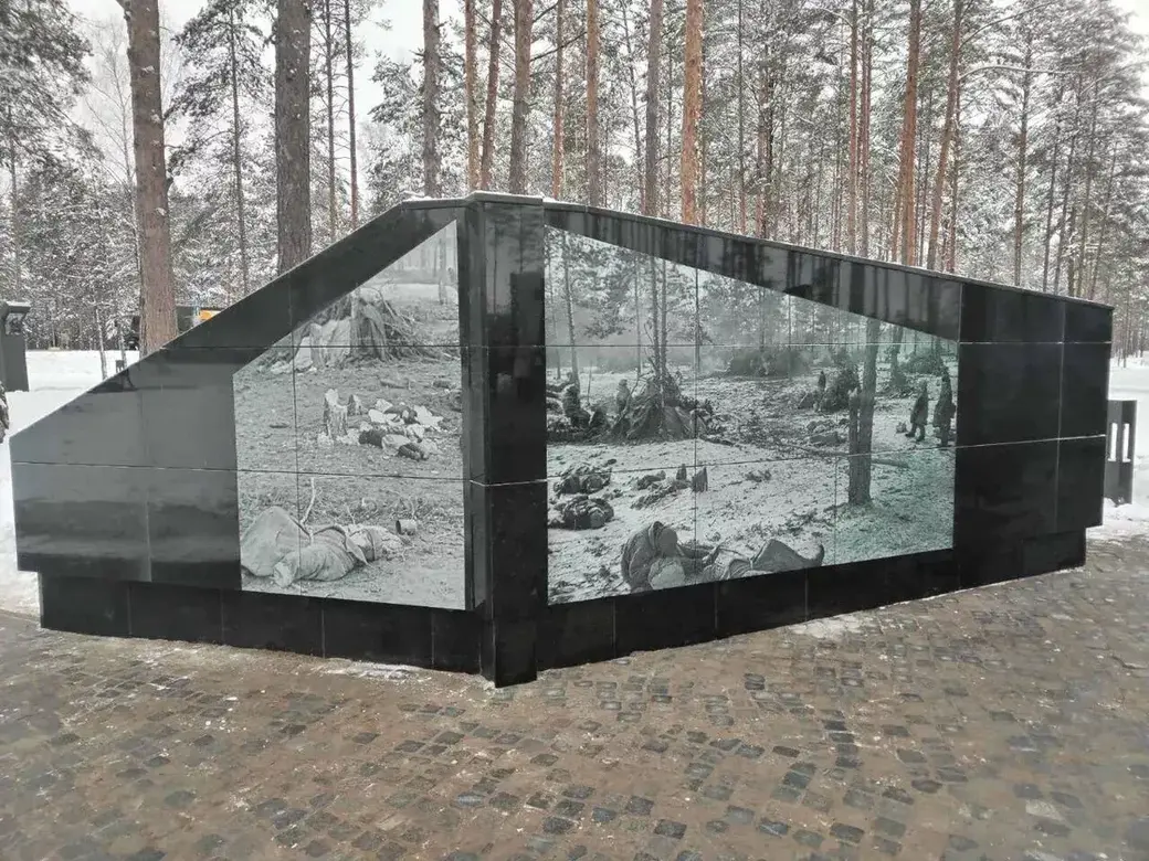 9 декабря 2023 года. В Озаричах открыли мемориальный комплекс узникам лагеря смерти. Фото: Телеграм-канал «Говорит Гомель | Гомельщина».