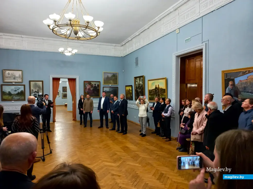 Открытие юбилейной выставки Могилевского объединения Белорусского союза художников. Музей имени Павла Масленикова, 22.12.2023 г.