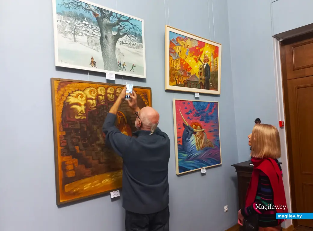 Открытие юбилейной выставки Могилевского объединения Белорусского союза художников. Музей имени Павла Масленикова, 22.12.2023 г.