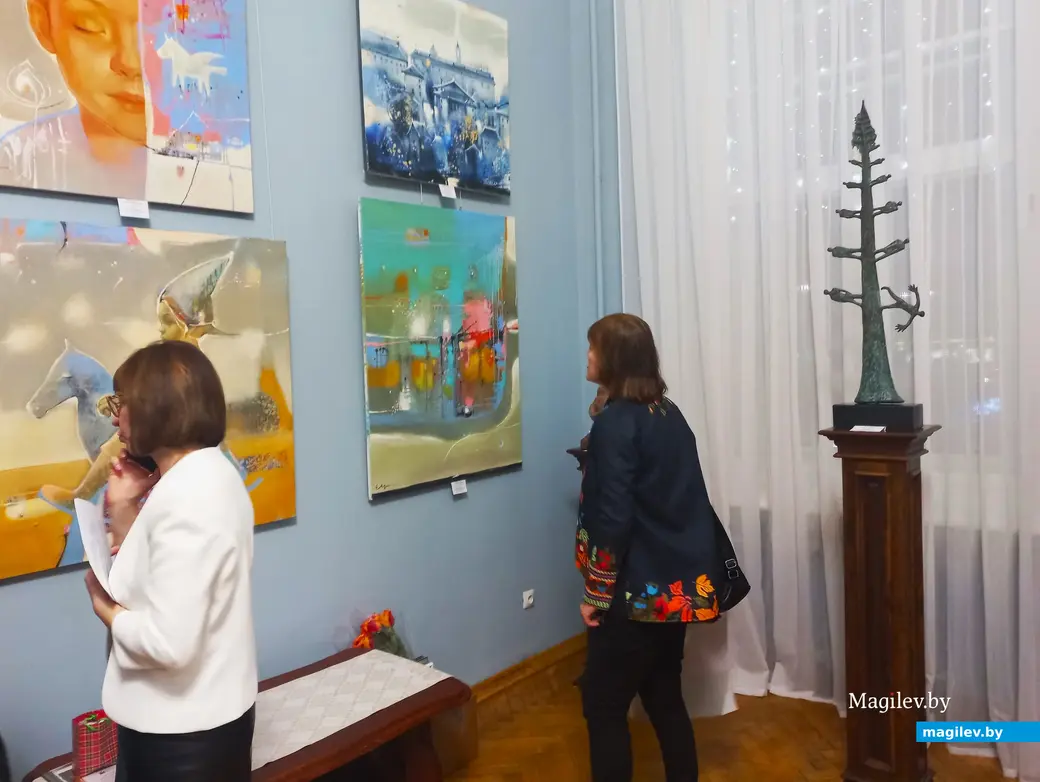 Открытие юбилейной выставки Могилевского объединения Белорусского союза художников. Музей имени Павла Масленикова, 22.12.2023 г.