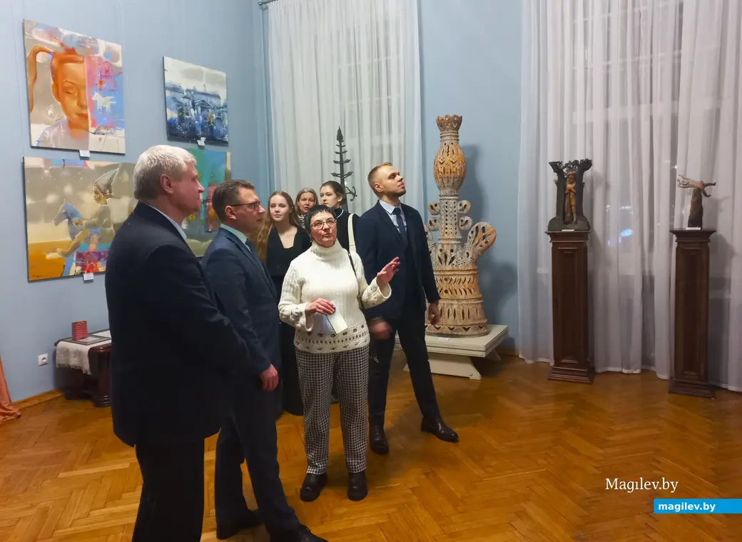 Открытие юбилейной выставки Могилевского объединения Белорусского союза художников. Музей имени Павла Масленикова, 22.12.2023 г.