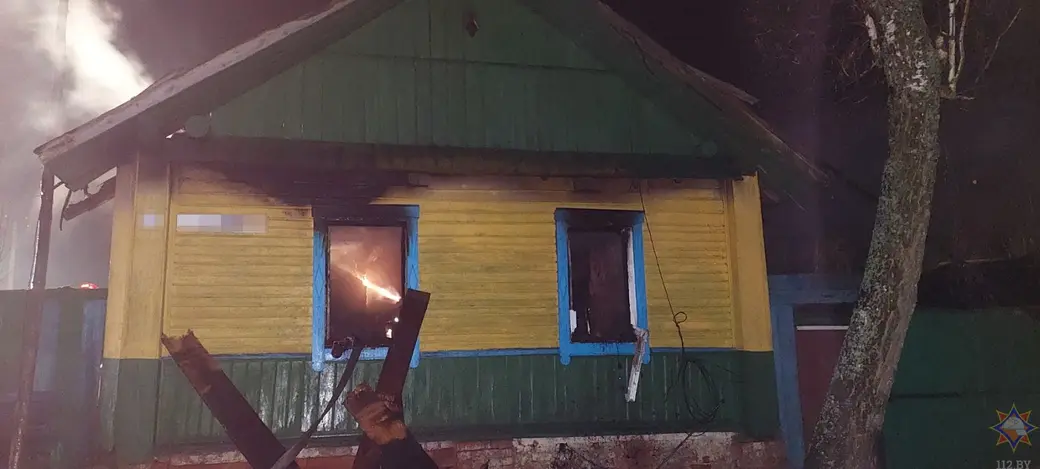 27.12.2023г. пожаре в доме в деревне Селец в Быховском районе: двое мужчин погибли. Фото МЧС
