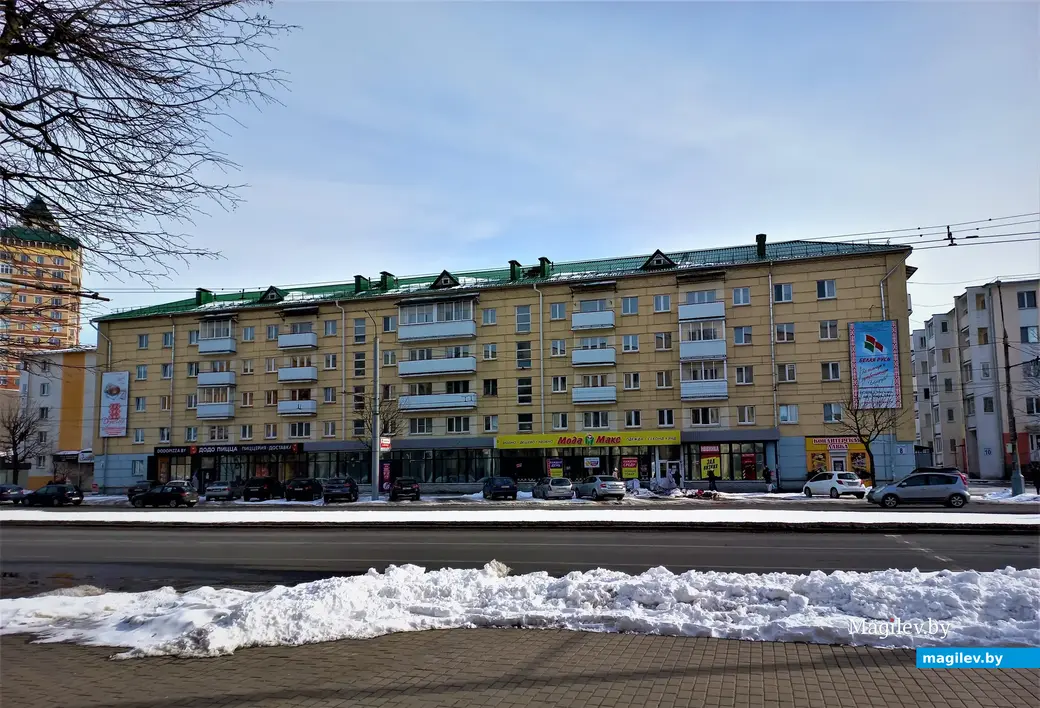 Могиле, улица Космонавтов, дом №8 (бывший гастроном «Космос»), март 2023 года.