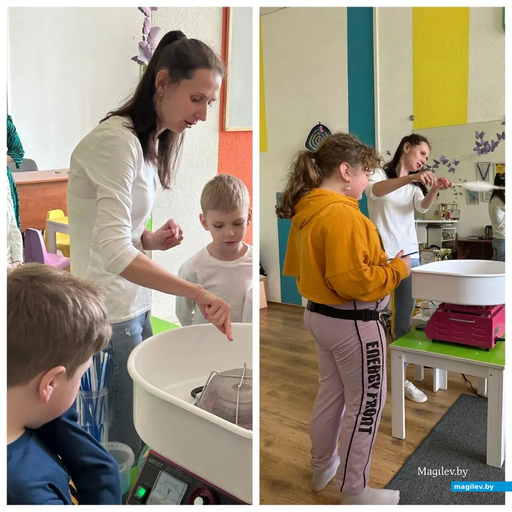 А вот и сам процесс приготовления «дедушкиной бороды». Могилев, «Ай, да Я!», апрель 2023 года.