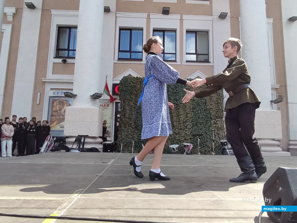Могилев, 9 мая 2023 года. Праздничные мероприятия, посвященные Дню Победы. «Вальс Победы».