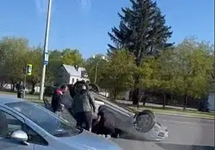 В аварии вблизи ТЦ «Авеню» в Могилеве пострадала беременная женщина