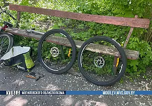 Могилевчанин украл три велосипеда. Четвертый унести не смог, поэтому снял колеса
