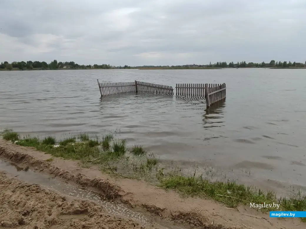 Пляж на Святом озере (Гребенеское водохранилище). Могилев, 17.05.2023 г.