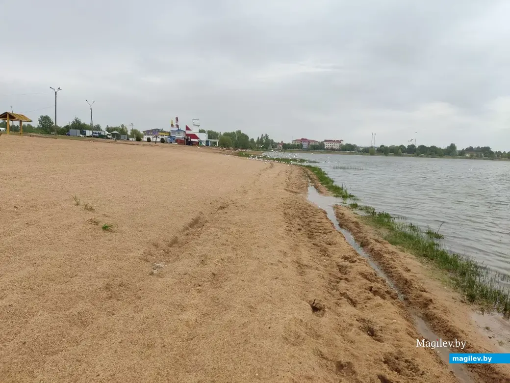 Пляж на Святом озере (Гребенеское водохранилище). Могилев, 17.05.2023 г.