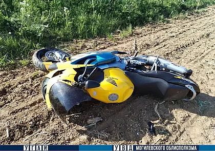 В Шкловском районе мотоциклист попал в ДТП с пассажиркой