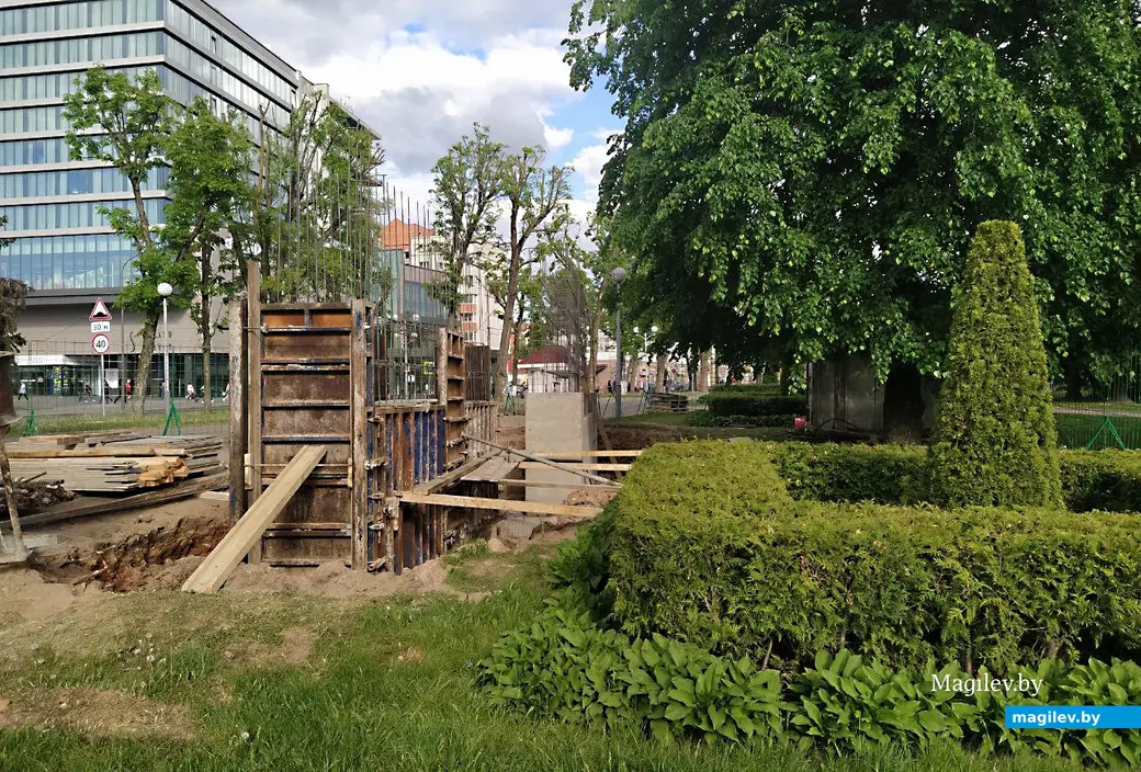 Так стройка выглядела в середине мая 2023 года. Могилев.