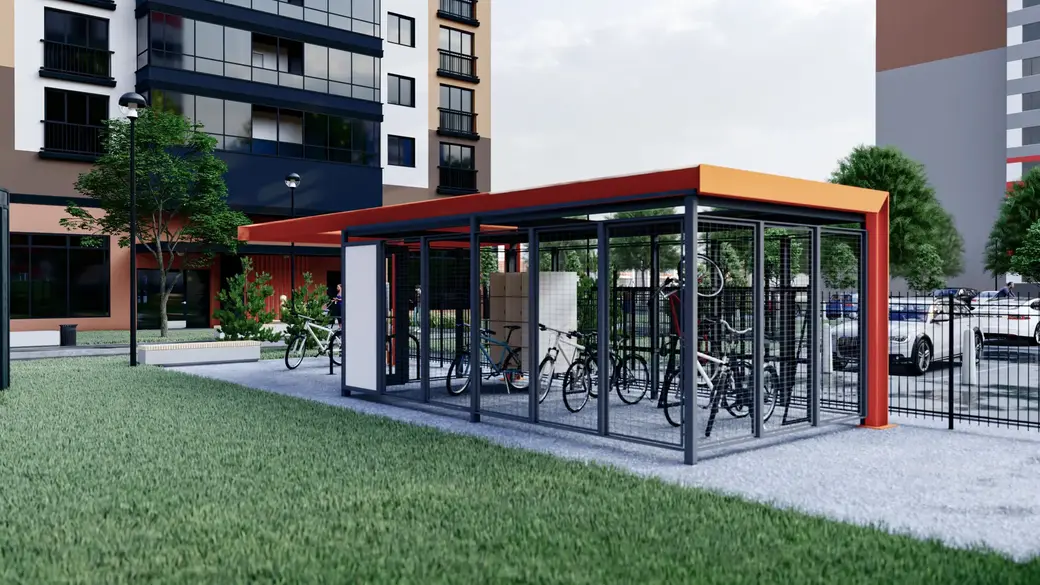 Жилой комплекс «Ориентир» в Могилеве, который строится на пересечении улиц Ленинской и Стасова. Дворовая территория. Проектное решение.