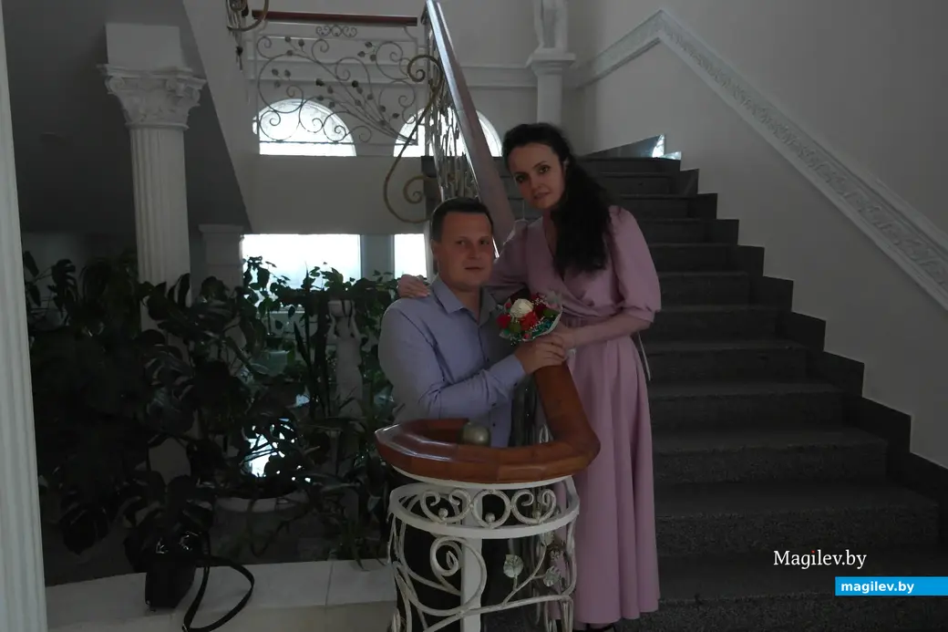 ЗАГС, Могилев. 03.06.2023. Евгений и Екатерина Дашкевич. Евгений взял фамилию жены из-за сложности в произношении своей.