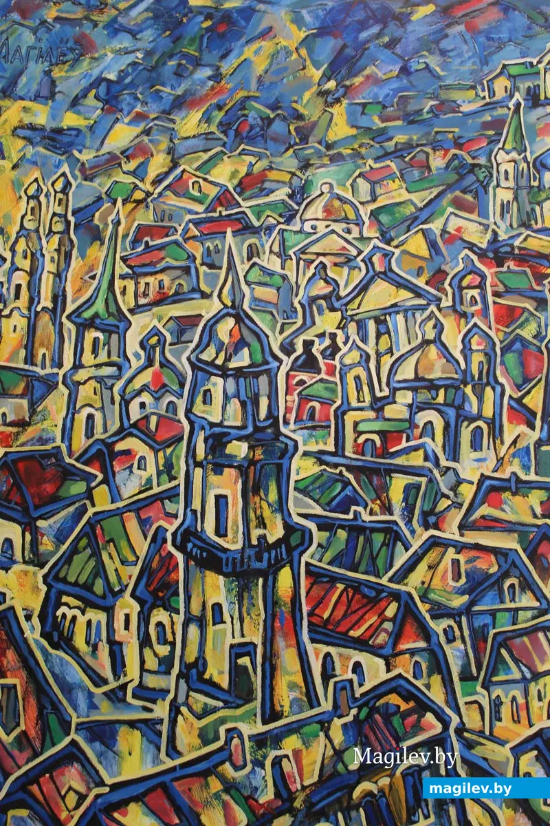 Проект «Скрозь час», посвященный 85-летию Белорусского союза художников. Могилев, 1 июня 2023 года.Игорь Адамович "Ад ратушнай плошчы".