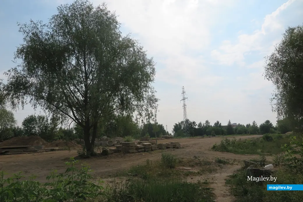 Июнь 2023 г. Могилев, 30 лет Победы. Рядом с «Березовой рощей» идет стройка.