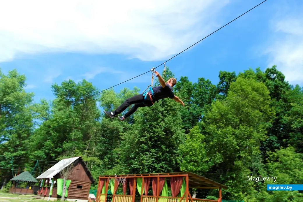 Парк активного отдыха «Рубикон», Могилев. Июнь, 2023. Съезд на троллеях.