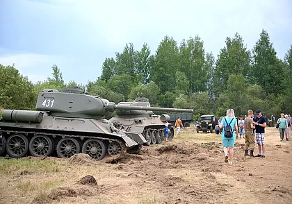 На Бобруйщине прошла военно-историческая реконструкция. Фотофакт