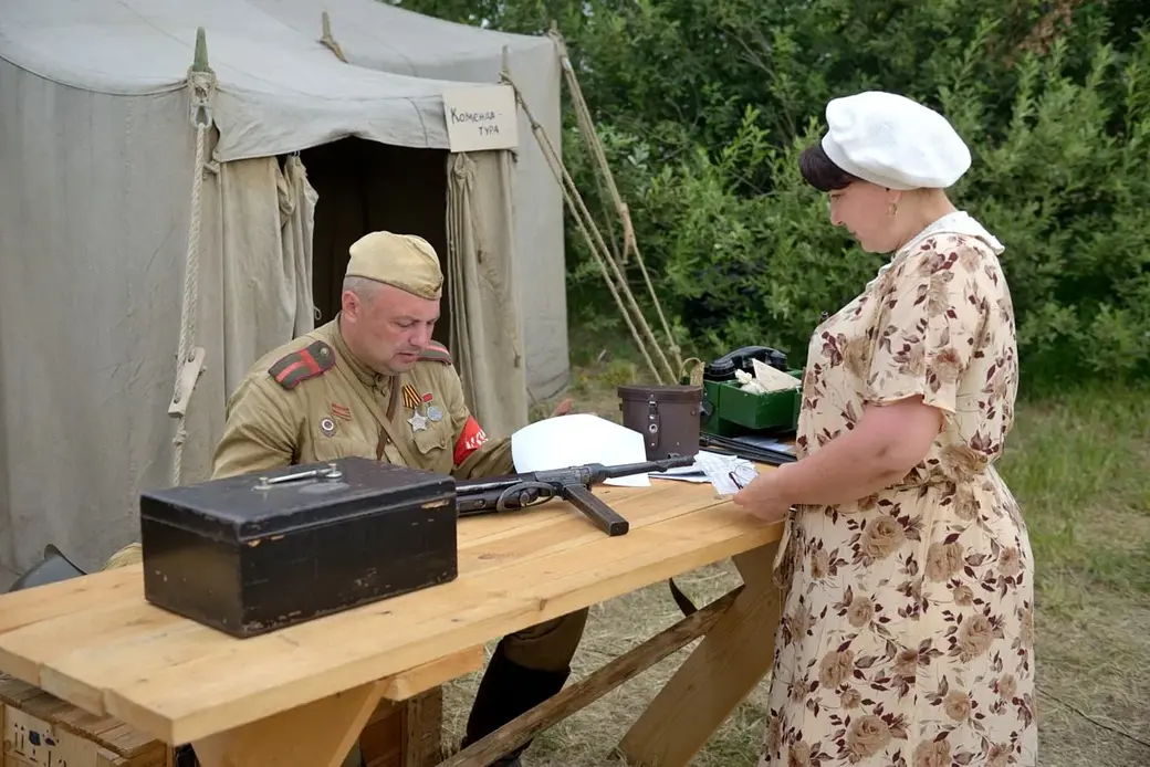 Военно-историческая реконструкция в Щатково под Бобруйском 25 июня 2023 года. Фото: Виктор Шейкин, tribunapracy.by.