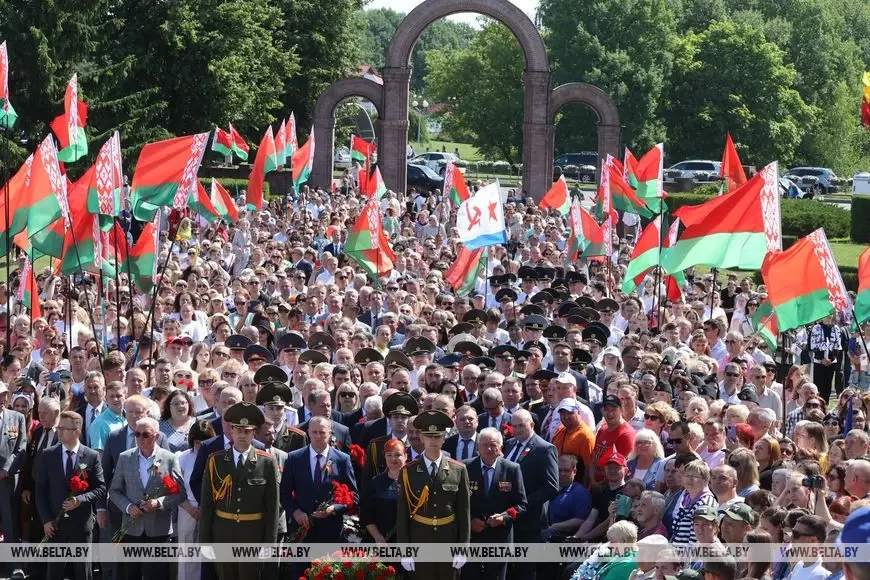 Могилев, 3 июля 2023 года. На Буйничском поле прошел митинг в честь Дня Независимости. Фото. БЕЛТА.
