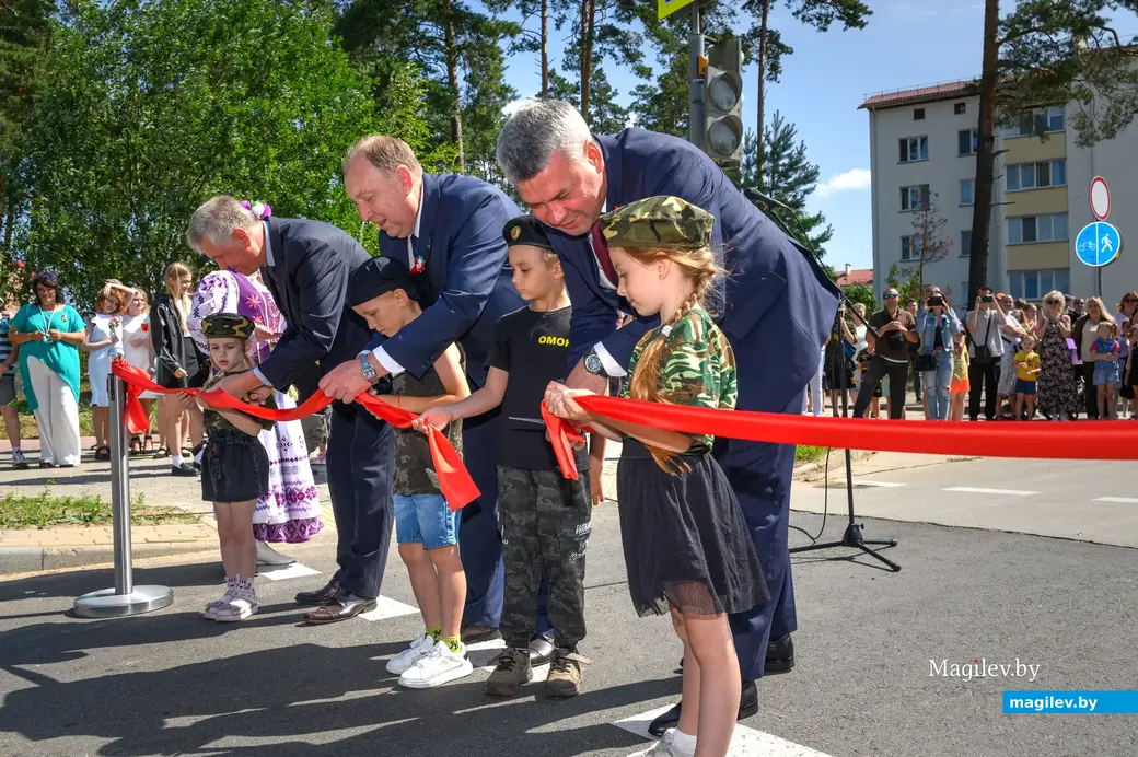 03.07.2023. улица Наумова, Первомайский район, Бобруйск, Могилёвская область, 213825, Беларусь. Торжественное открытие участка дороги по улице Наумова