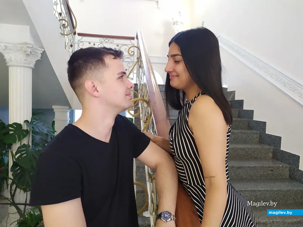 ЗАГС, Могилев. 08.07.2023 г. Молодожены Карина и Евгений Феоктистовы. Познакомил ребят общий друг, который стал свидетелем на их свадьбе.