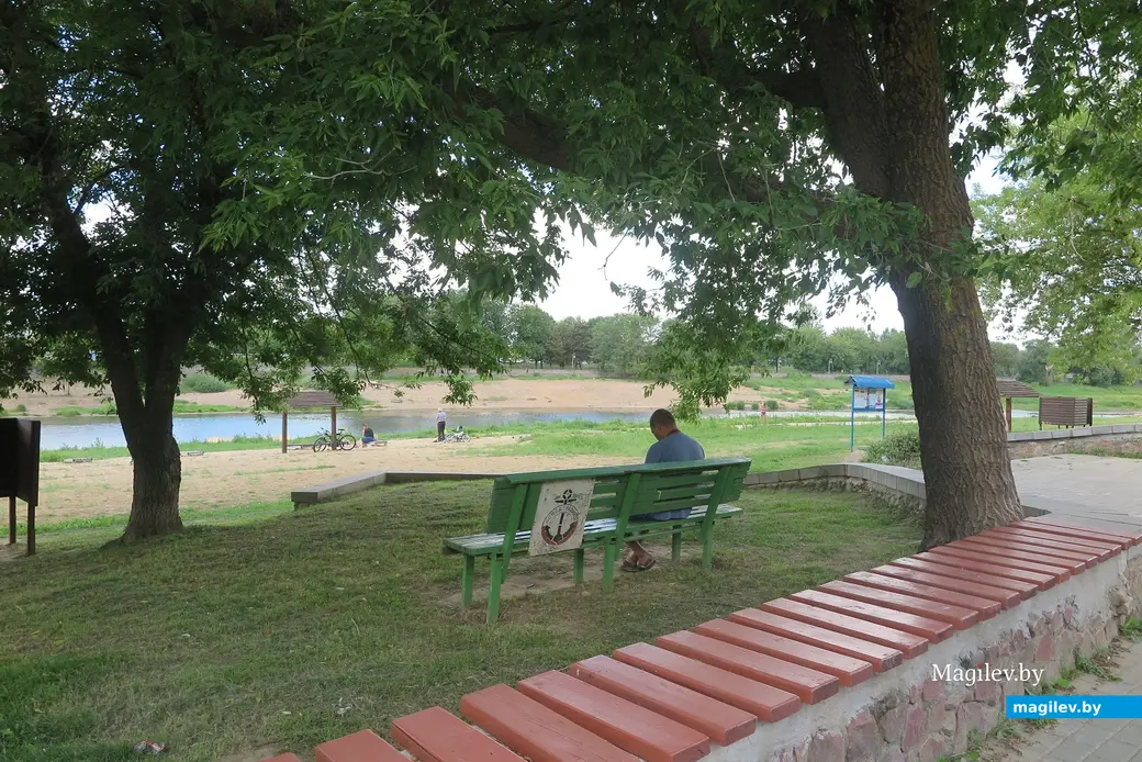 9.07.2023 г. Могилев, городской пляж. Здесь дежурит спасатель - можно не бояться заходить в воду.