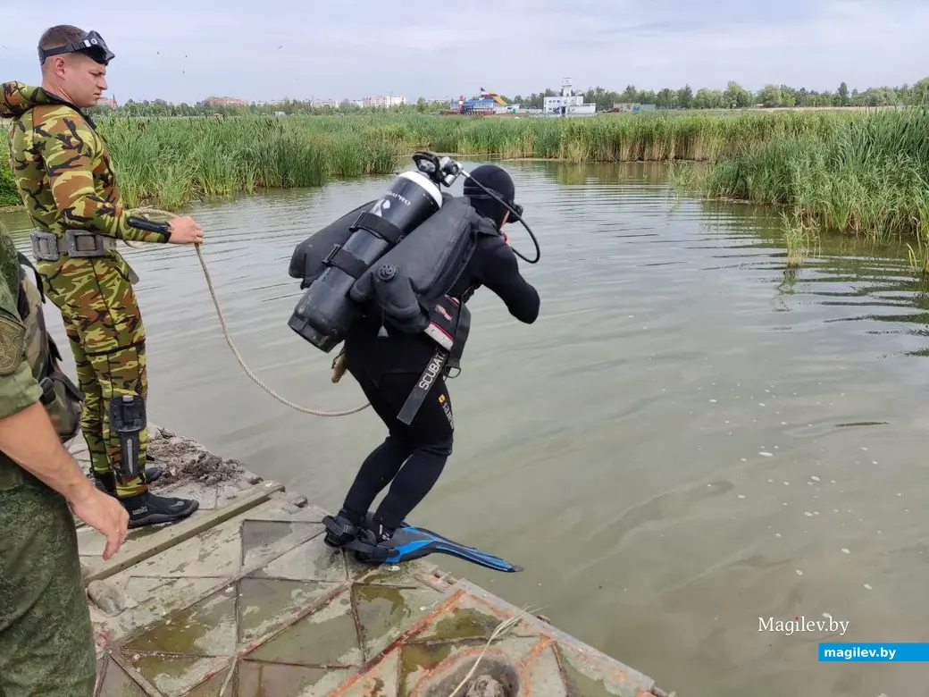 В Могилеве идут работы по очистке Гребеневского водохранилища. 24.07.2023 г.
