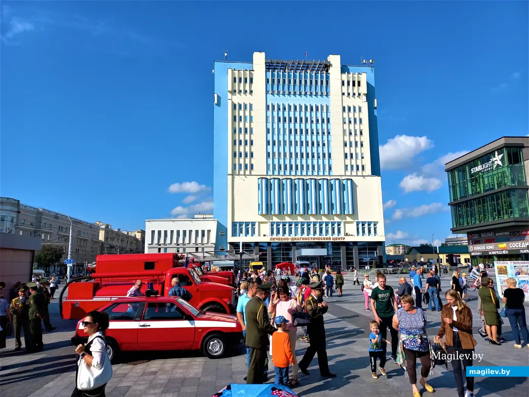 Праздник на площади Единства, посвященный 170-летию пожарной службы. Могилев, 25.07.2023 г.