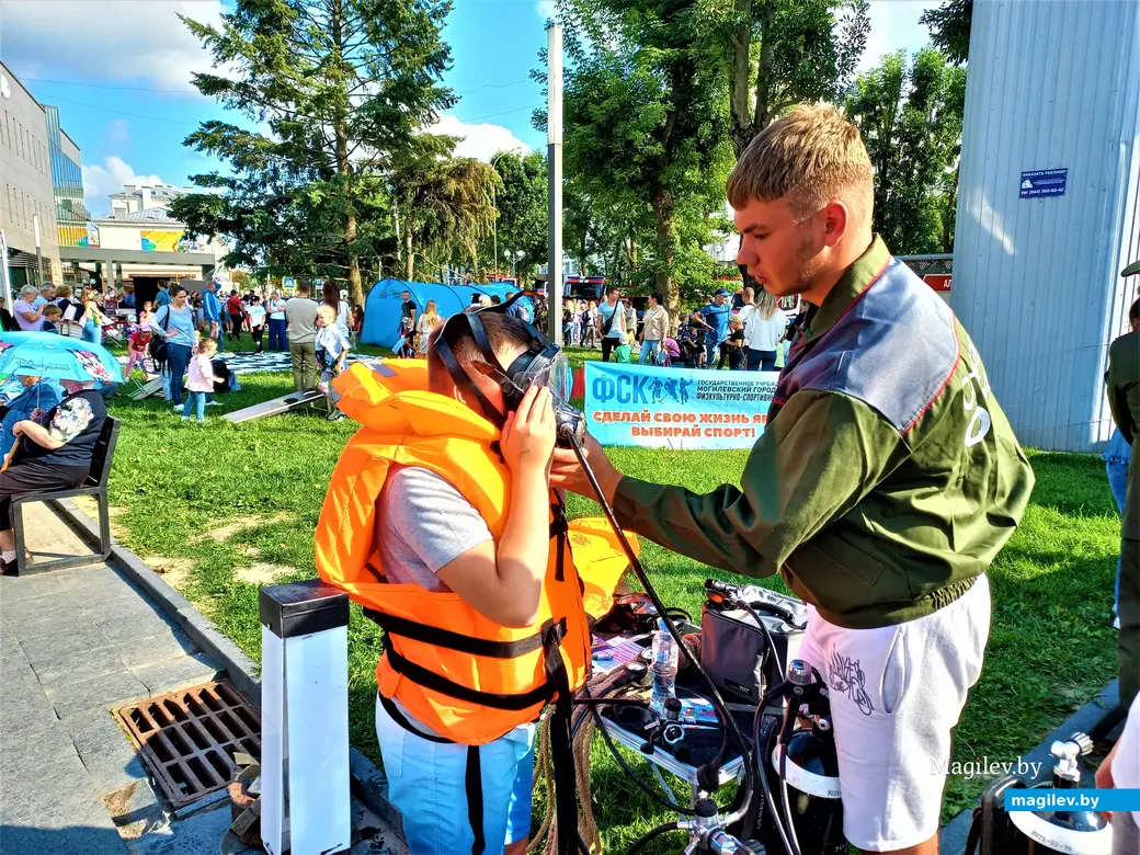 Праздник на площади Единства, посвященный 170-летию пожарной службы. Могилев, 25.07.2023 г.