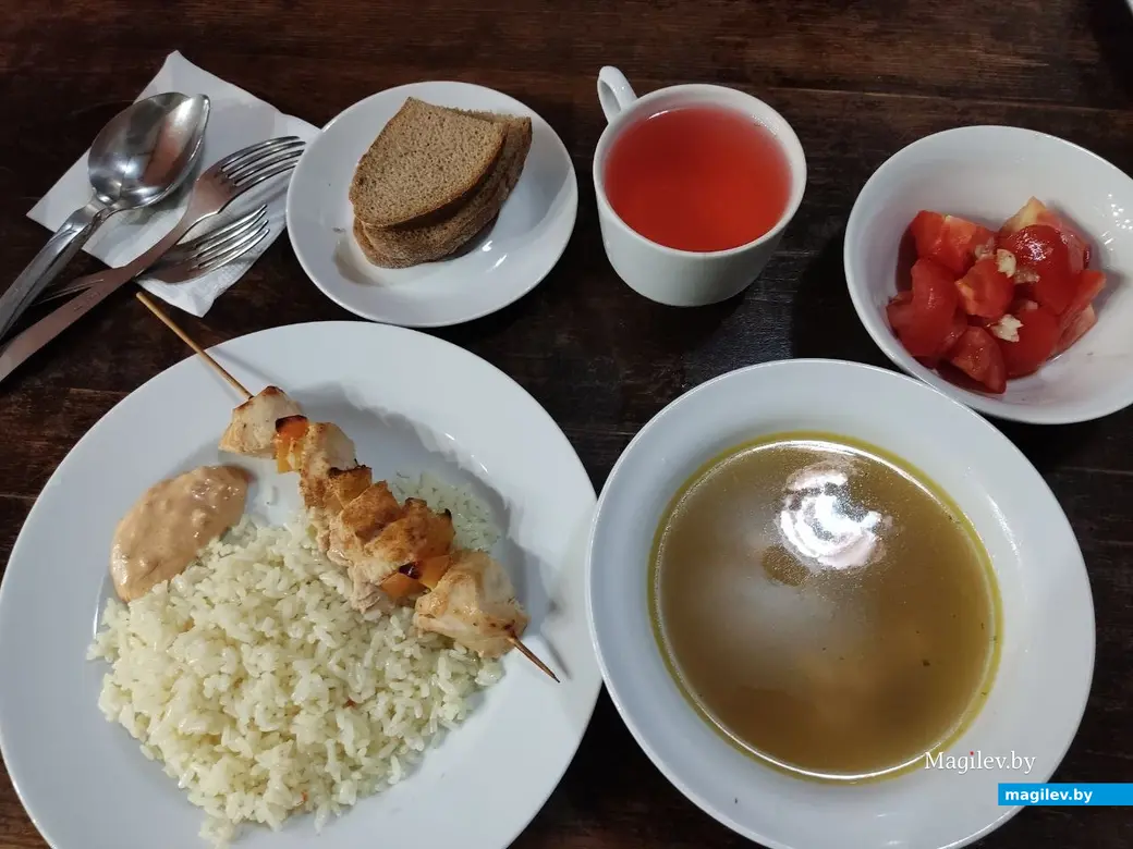 Кафе «Карчма у сяброў». Мой обед. Могилев, 26.07.2023 г