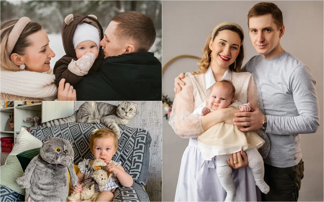 Мария и Николай Лакович с дочерью Аленкой.
