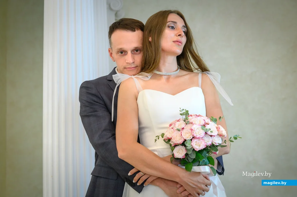 04.08.2023. Отдел ЗАГС Бобруйского горисполкома. Свадебная пара. Виктория и Максим