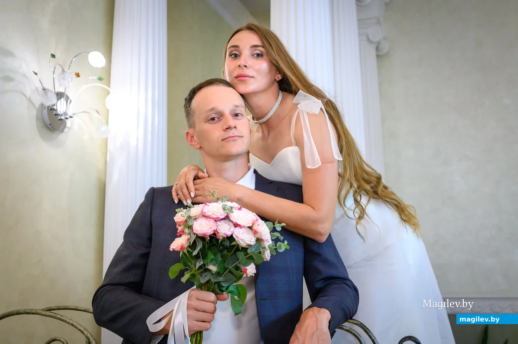 04.08.2023. Отдел ЗАГС Бобруйского горисполкома. Свадебная пара. Виктория и Максим