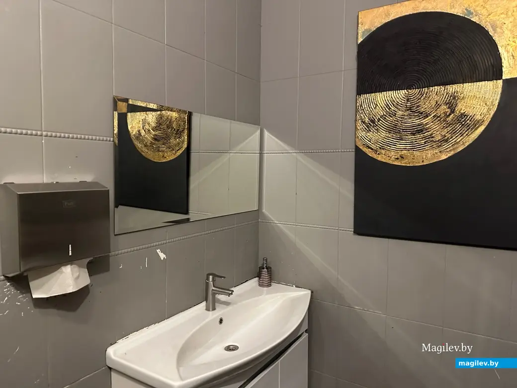 Так выглядит санузел. Стильно, не правда ли? Могилев, «Белый Лис», август 2023 г.