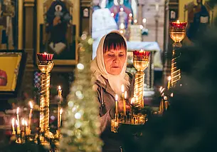 Праздник Рождества Христова в Храме Святого пророка Илии на Луковой горе в Бобруйске. Фото
