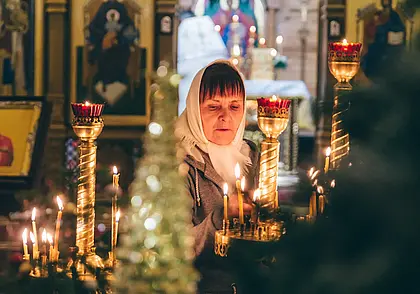 Праздник Рождества Христова в Храме Святого пророка Илии на Луковой горе в Бобруйске. Фото