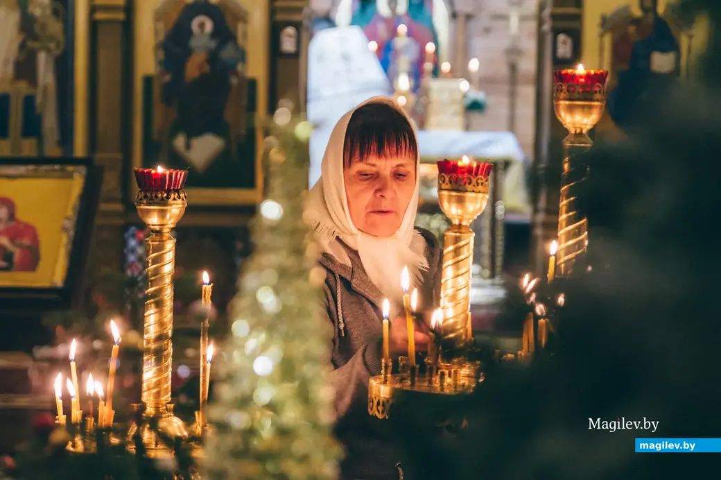Храм Святого пророка Илии на Луковой горе в Бобруйске. 6-7 января 2024 года. Рождество Христово.