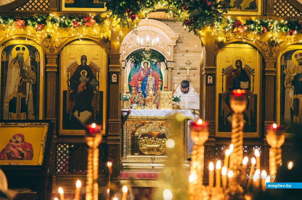 Храм Святого пророка Илии на Луковой горе в Бобруйске. 6-7 января 2024 года. Рождество Христово.