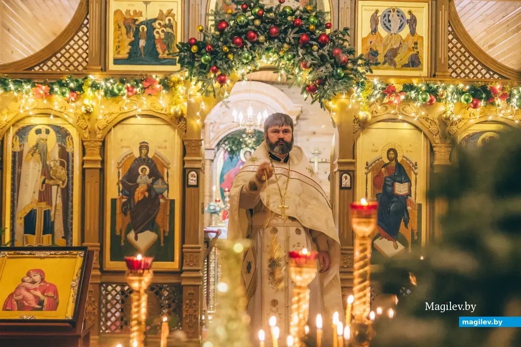 Храм Святого пророка Илии на Луковой горе в Бобруйске. 6-7 января 2024 года. Рождество Христово.