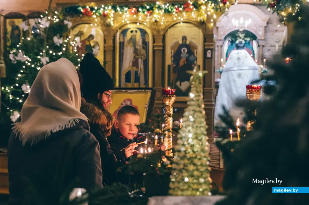 Храм Святого пророка Илии на Луковой горе в Бобруйске. 6-7 января 2024 года. Рождество Христово.
