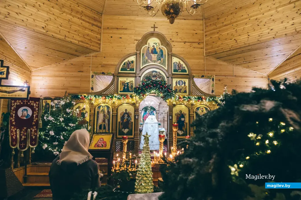 Храм Святого пророка Илии на Луковой горе в Бобруйске. 6-7 января 2024 года. Рождество Христово.