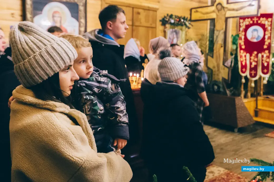 Храм Святого пророка Илии на Луковой горе в Бобруйске. 6-7 января 2024 года. Рождество Христово.