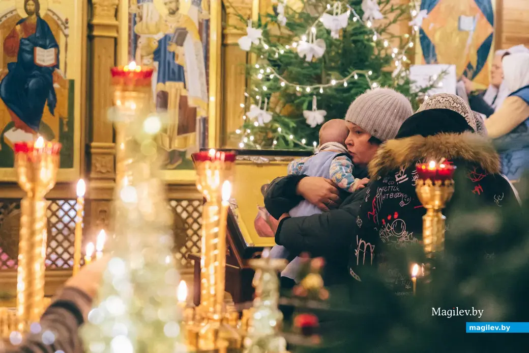 Храм Святого пророка Илии на Луковой горе в Бобруйске. 6-7 января 2024 года. Рождество Христово.