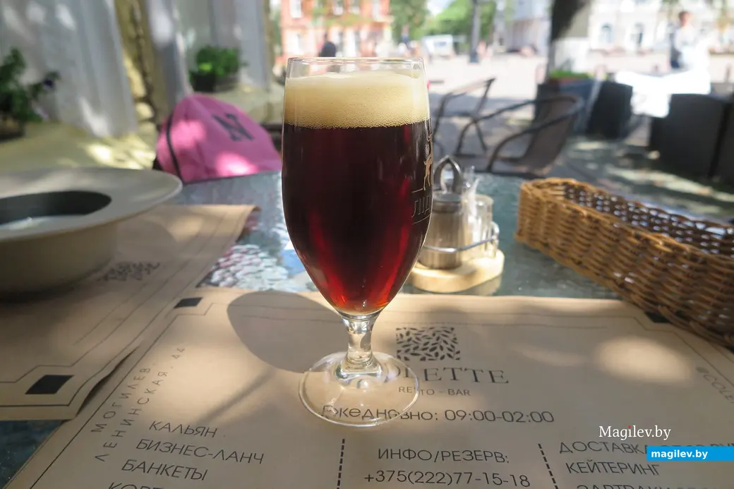 Июль 2023 г. Могилев, рестобар «Колетт». Из-за жары вначале залпом выпила квас...